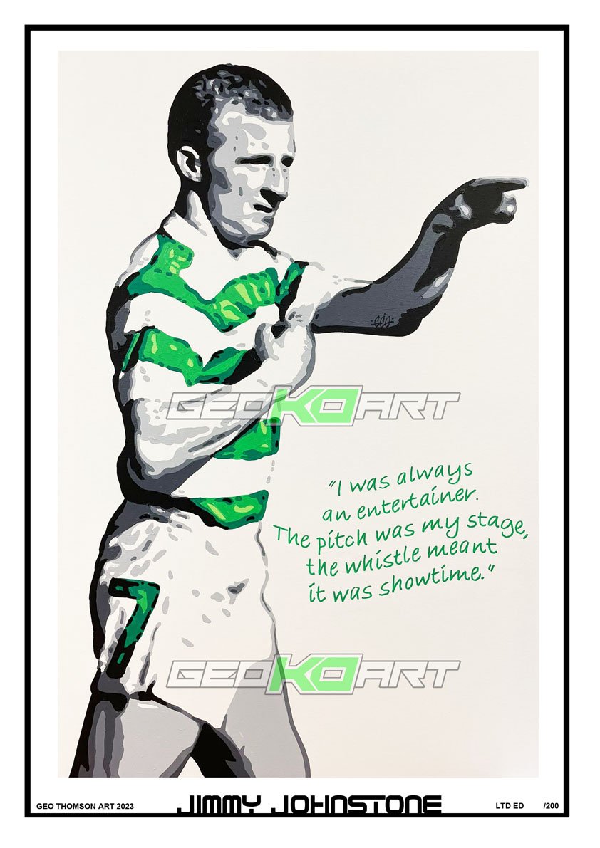 JIMMY JOHNSTONE CELTIC FC QUOTE PRINT | geokoart